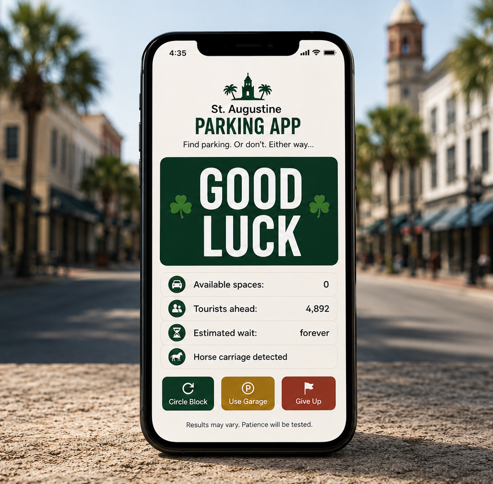 St. Augustine Demands Your Phone for Parking, Claims It's 'Serious About Simple'