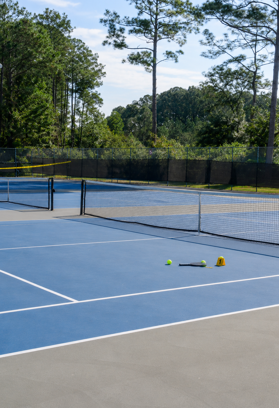 ai-generated image of treaty park pickleball courts 
